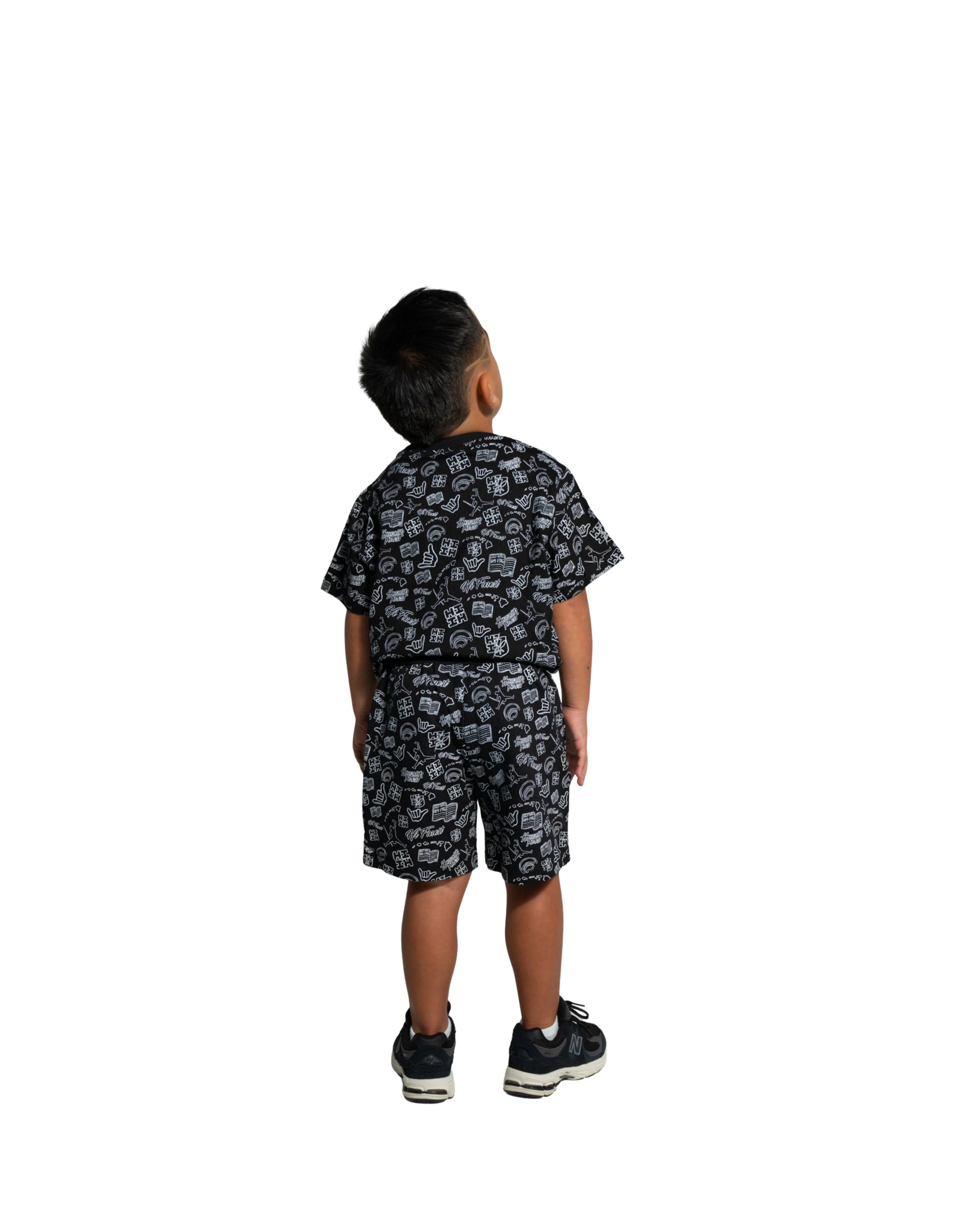 BLACK DOODLE KEIKI SHORTS