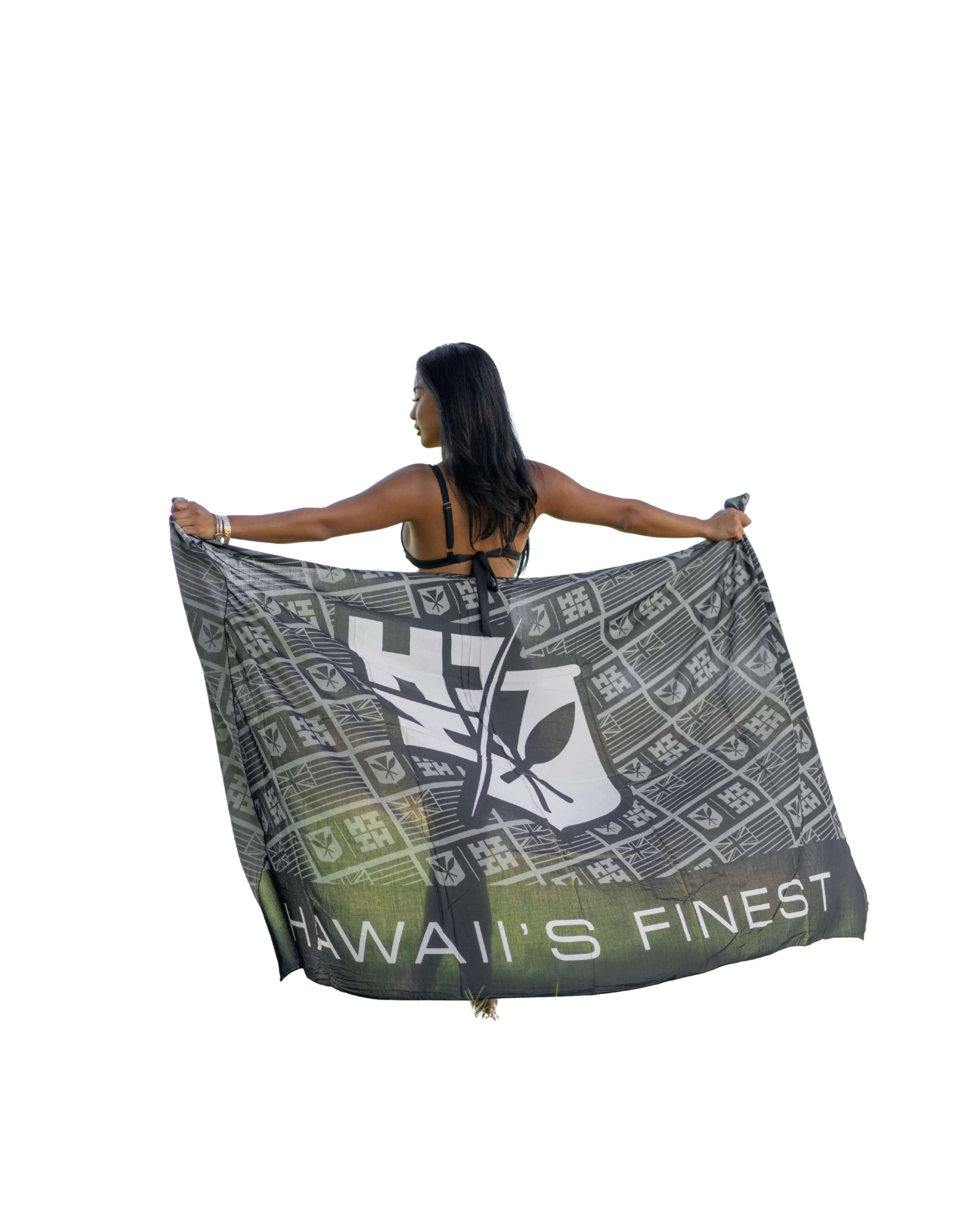 BLACK & GRAY FLAG PAREO