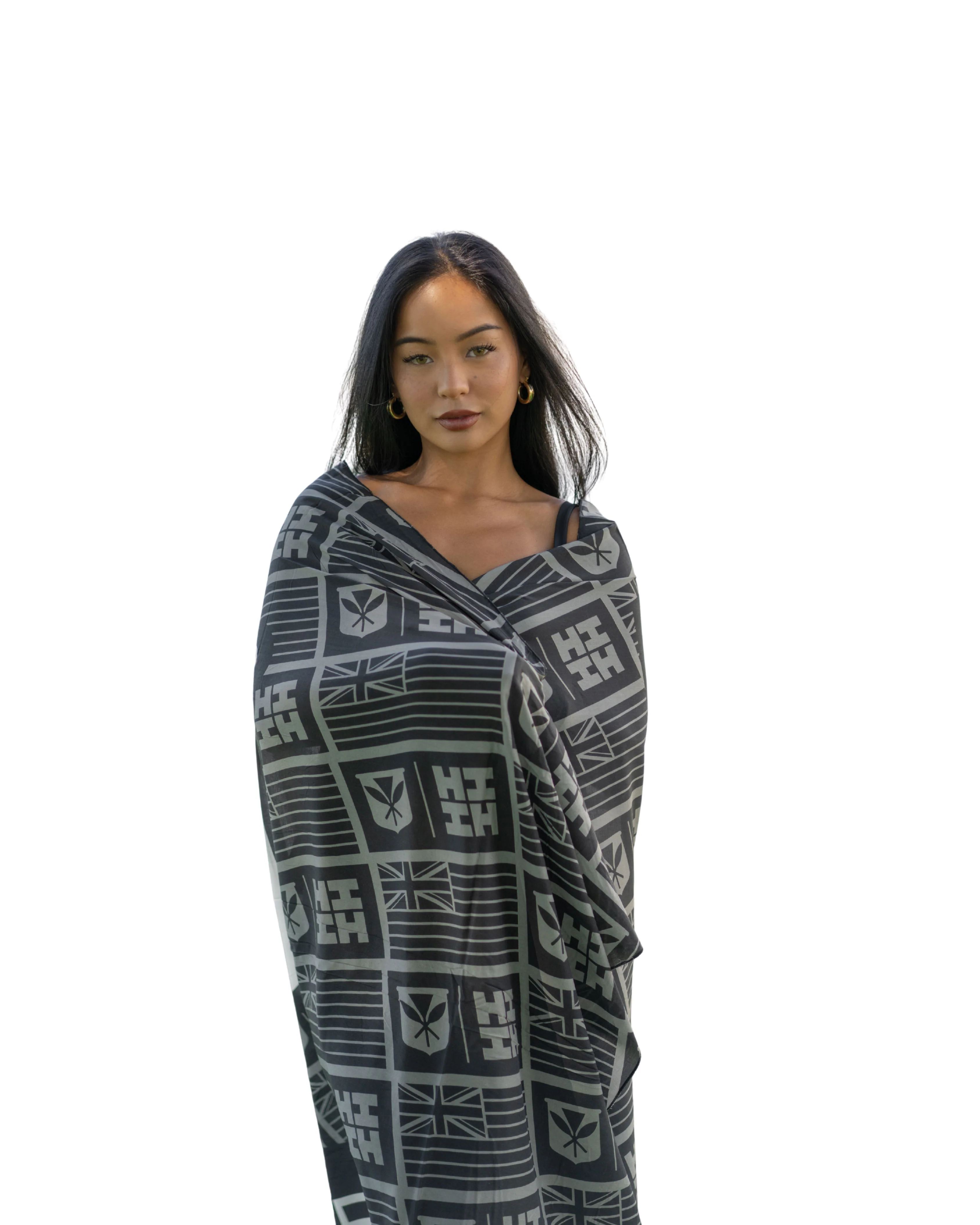 BLACK & GRAY FLAG PAREO - Image 2