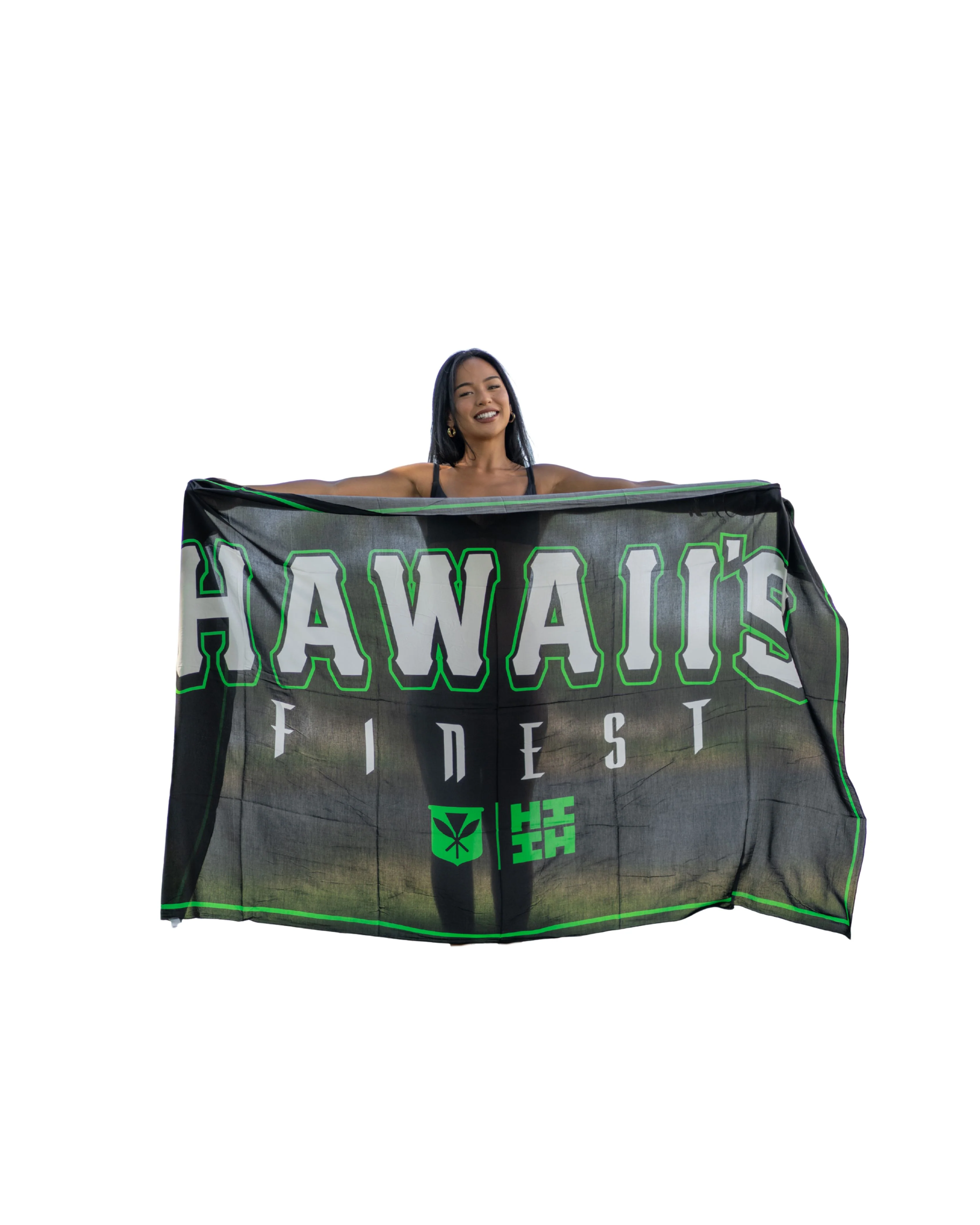 BLACK & GREEN HAWAI'I PAREO
