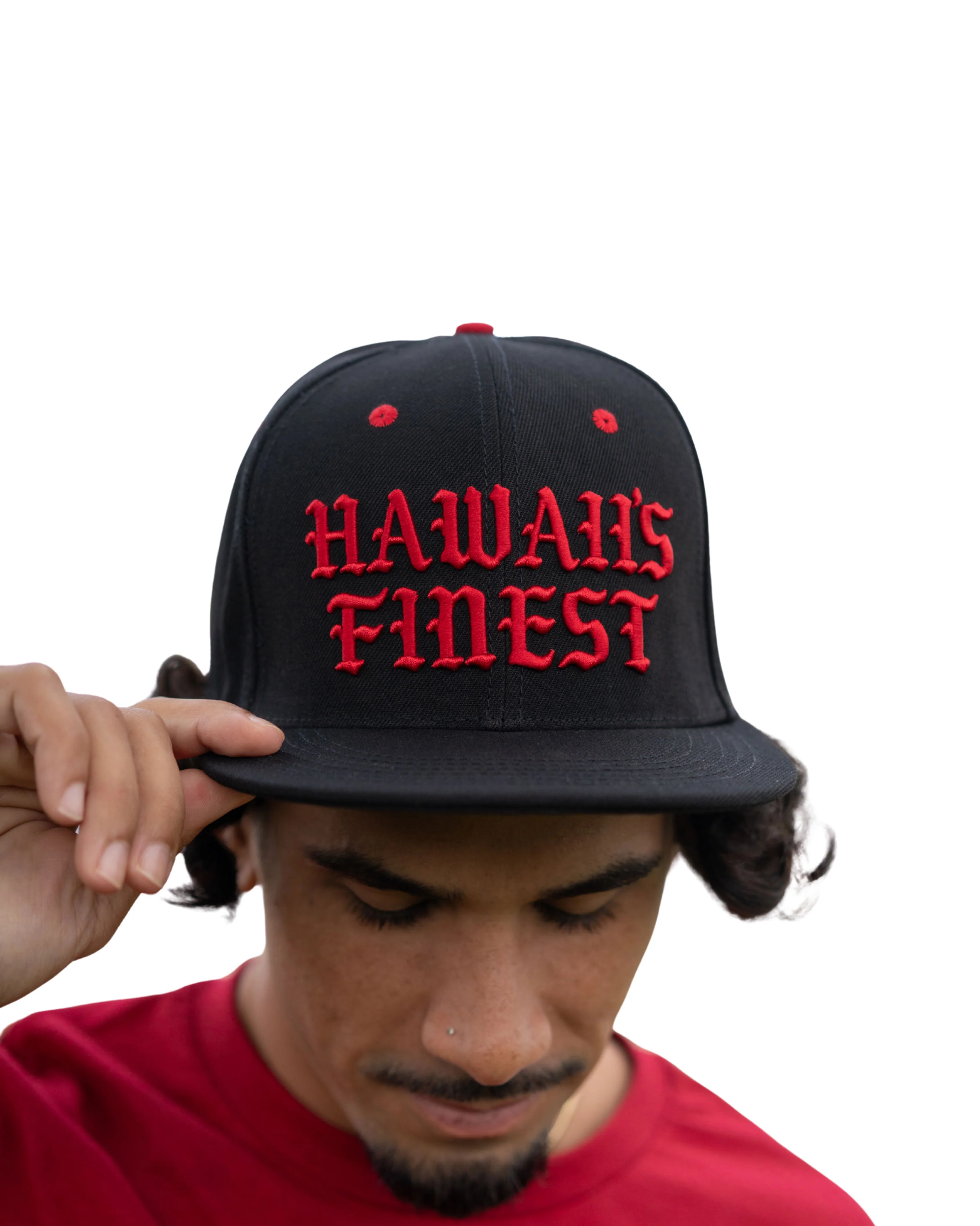 BLACK & RED OLD ENGLISH HAT - Image 2