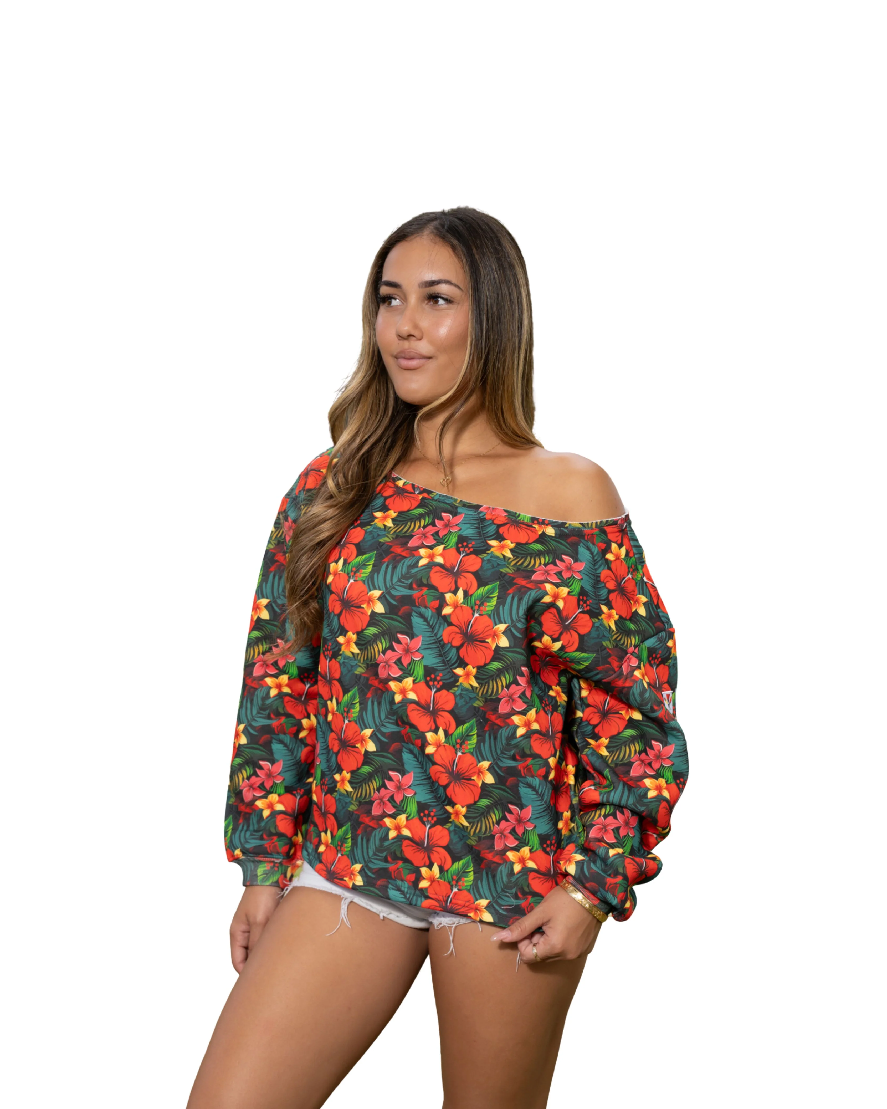 FLORAL O-T-S SWEATER