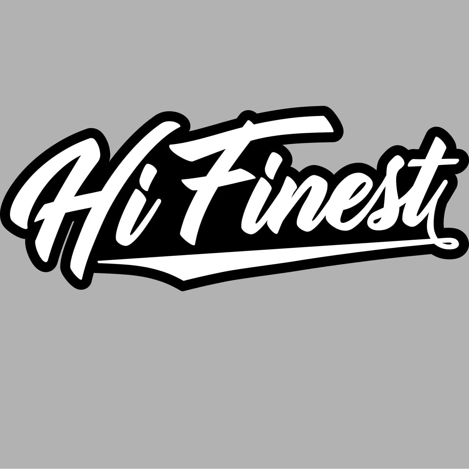 FULL COLOR STICKER - BW HI FINEST SCRIPT