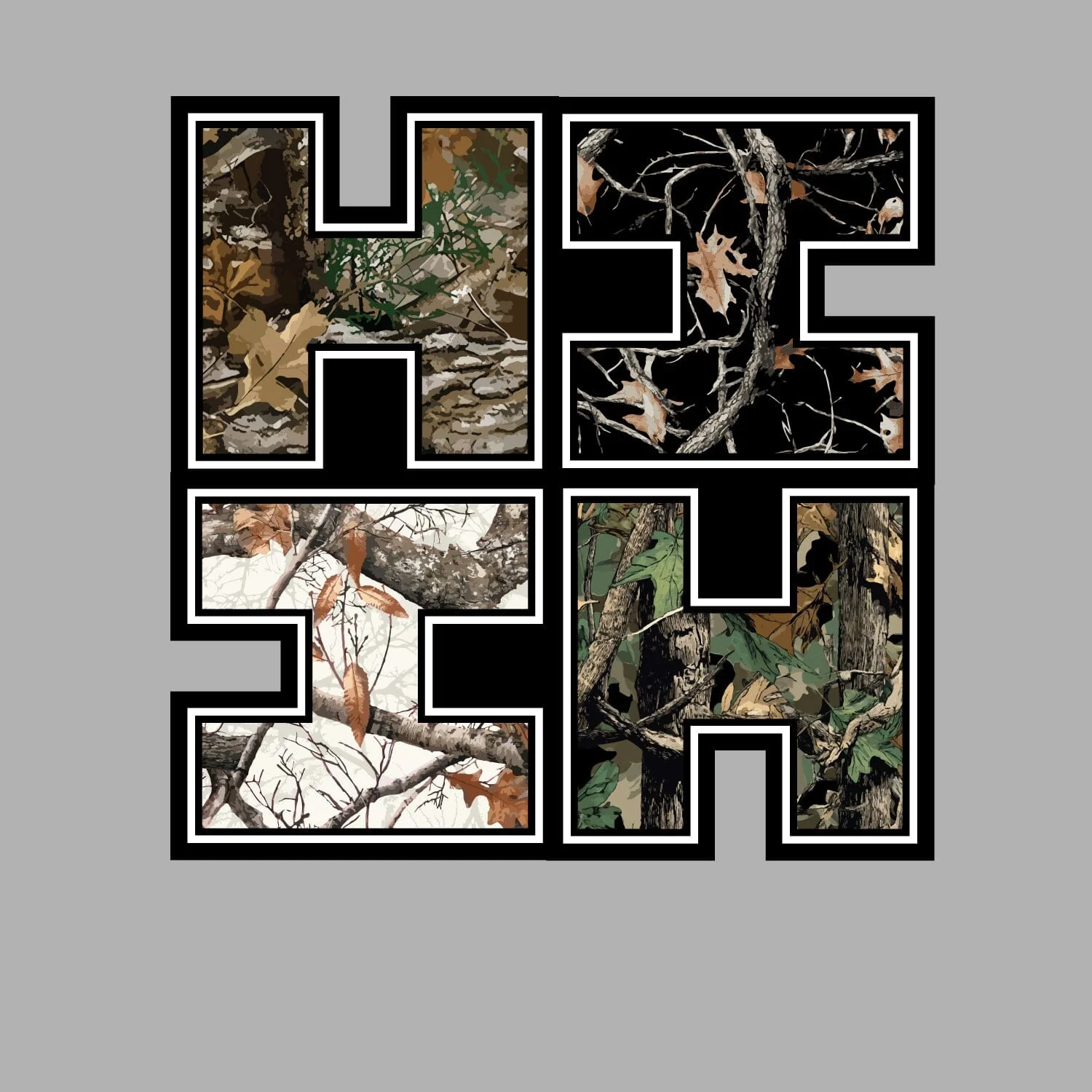 FULL COLOR STICKER - TREE CAMO MIX LOGO