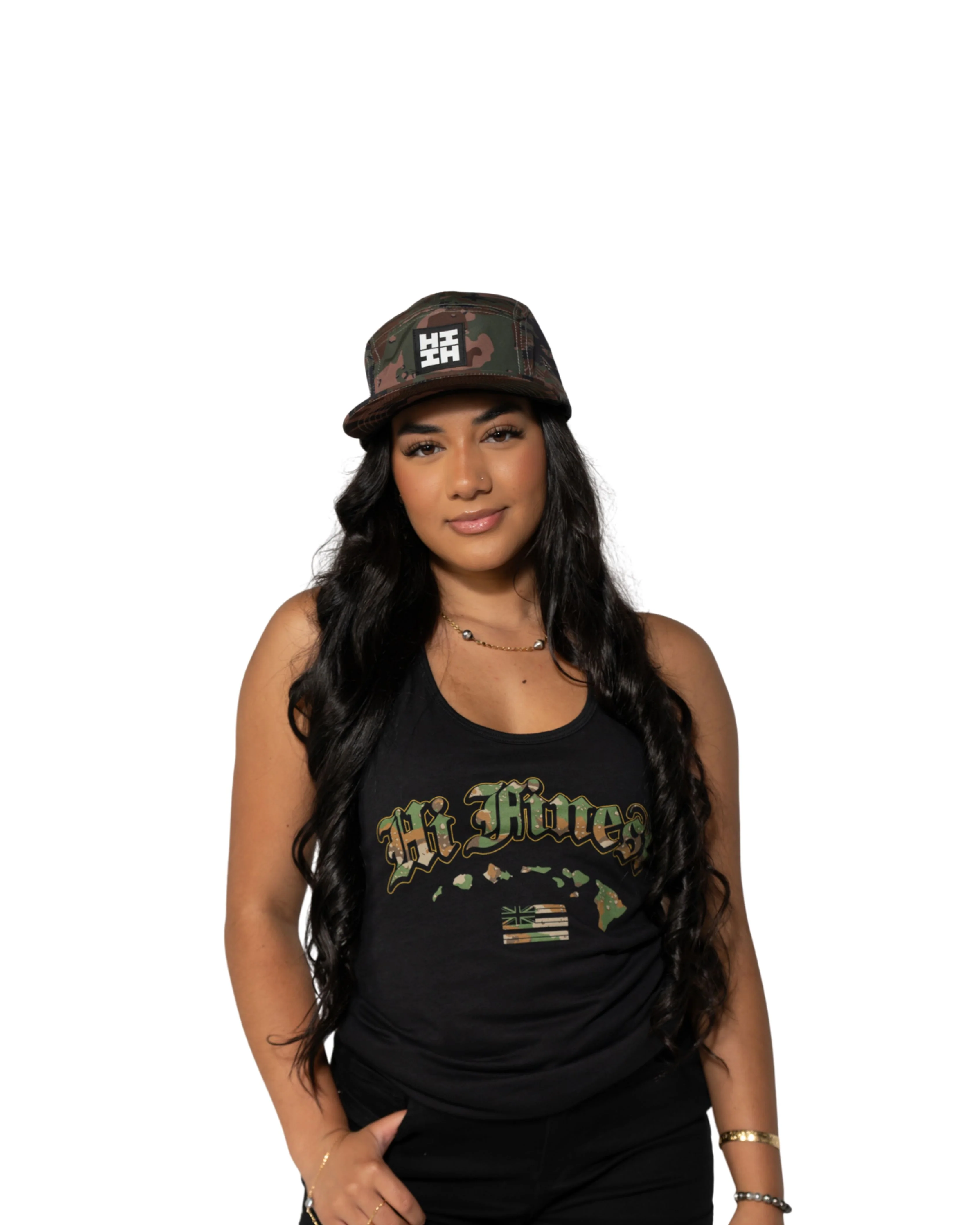 HIFI LOGO GREEN MULTI-CAMO 5-PANEL HAT - Image 2