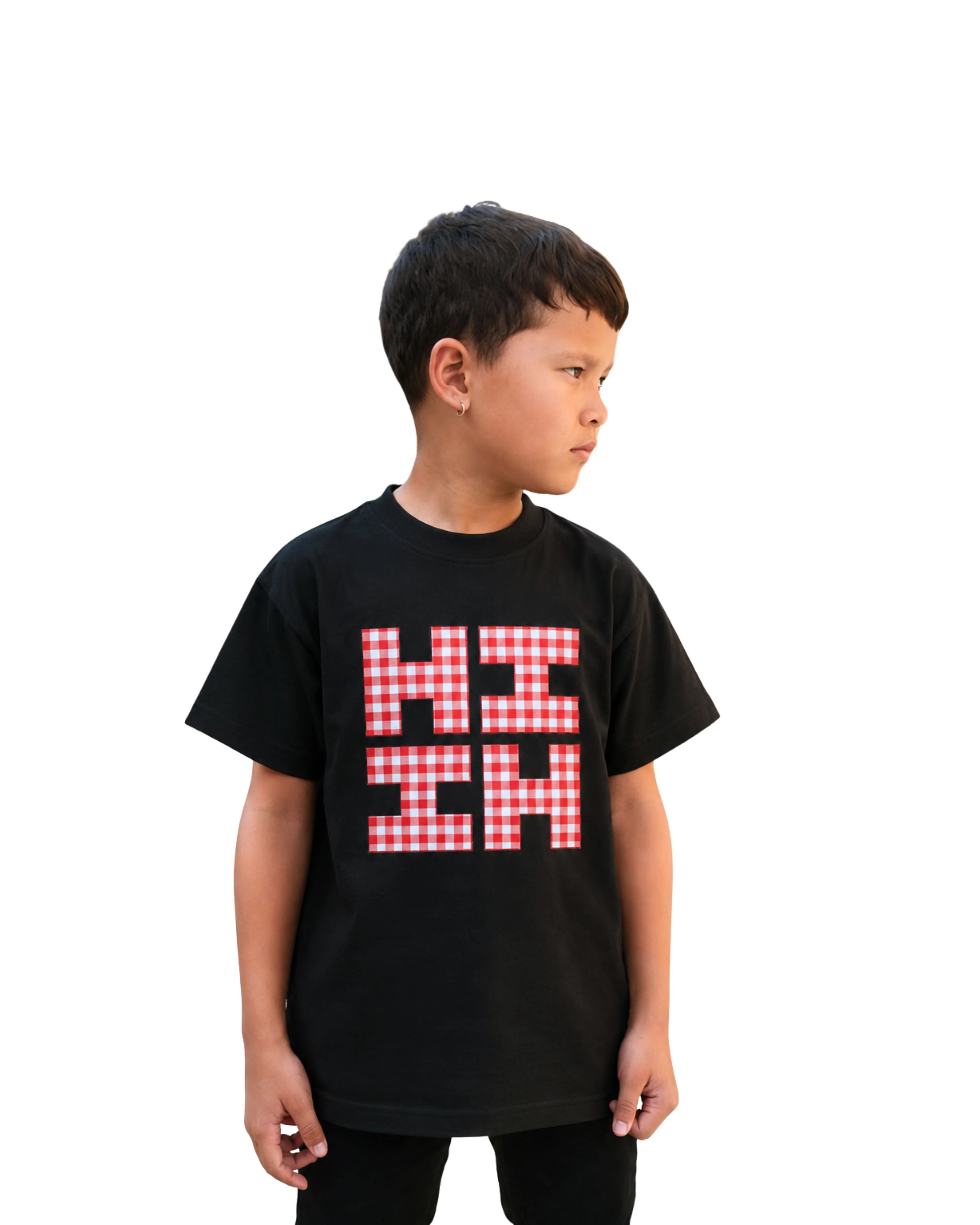 HIFI LOGO RED PALAKA KEIKI T-SHIRT
