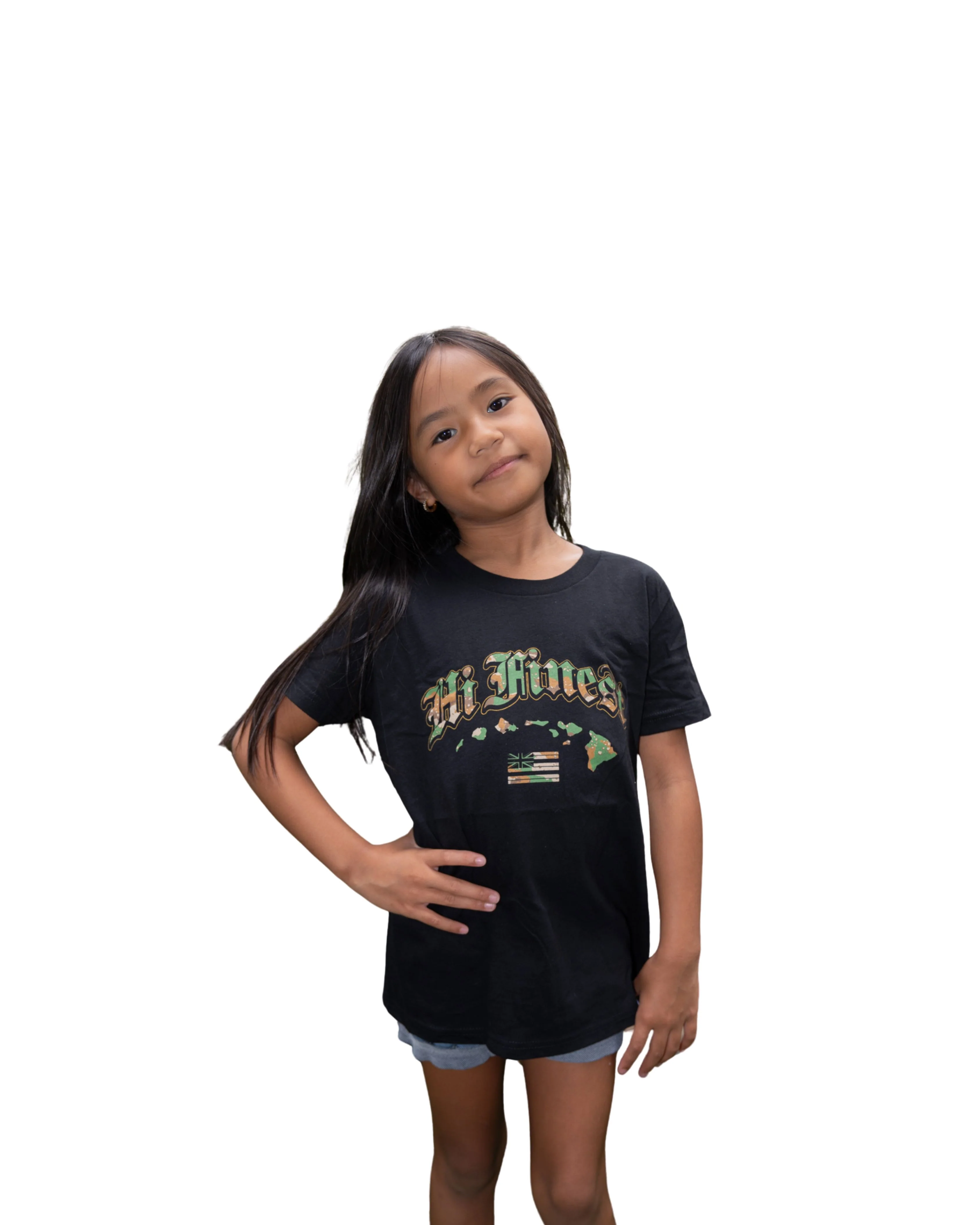 KEIKI CAMO GREEN OLD ENGLISH T-SHIRT
