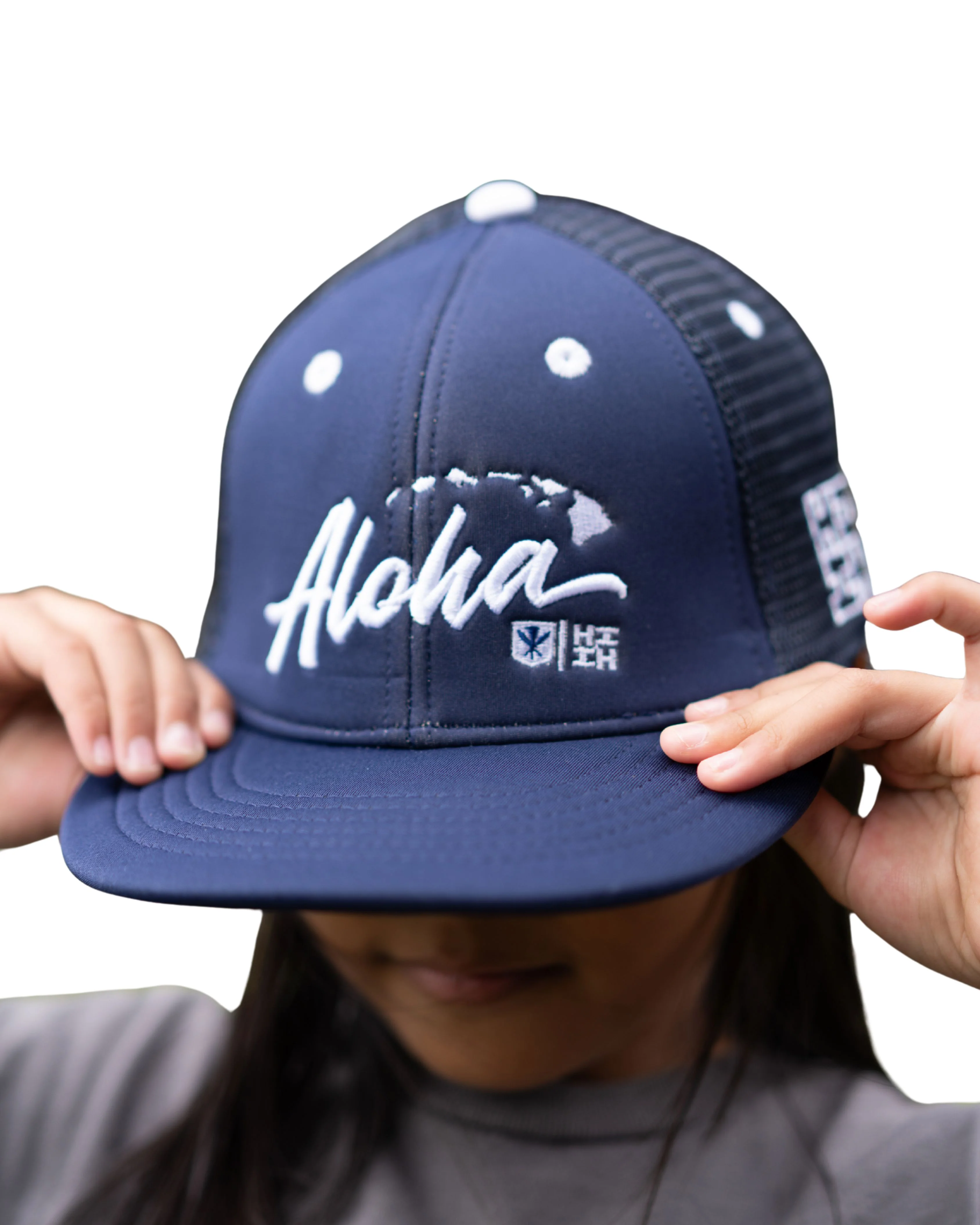 KEIKI NAVY ALOHA MESH HAT