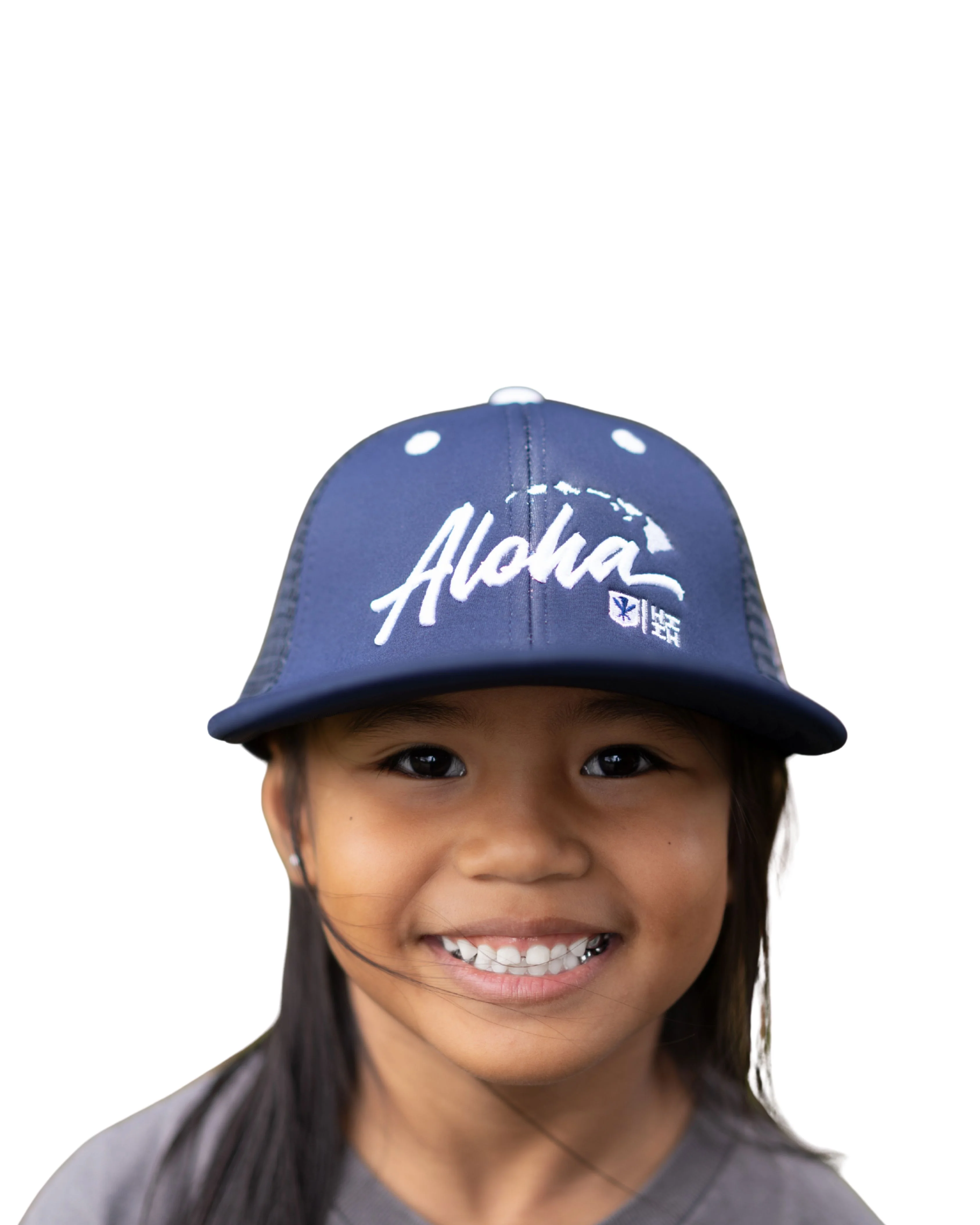 KEIKI NAVY ALOHA MESH HAT - Image 2