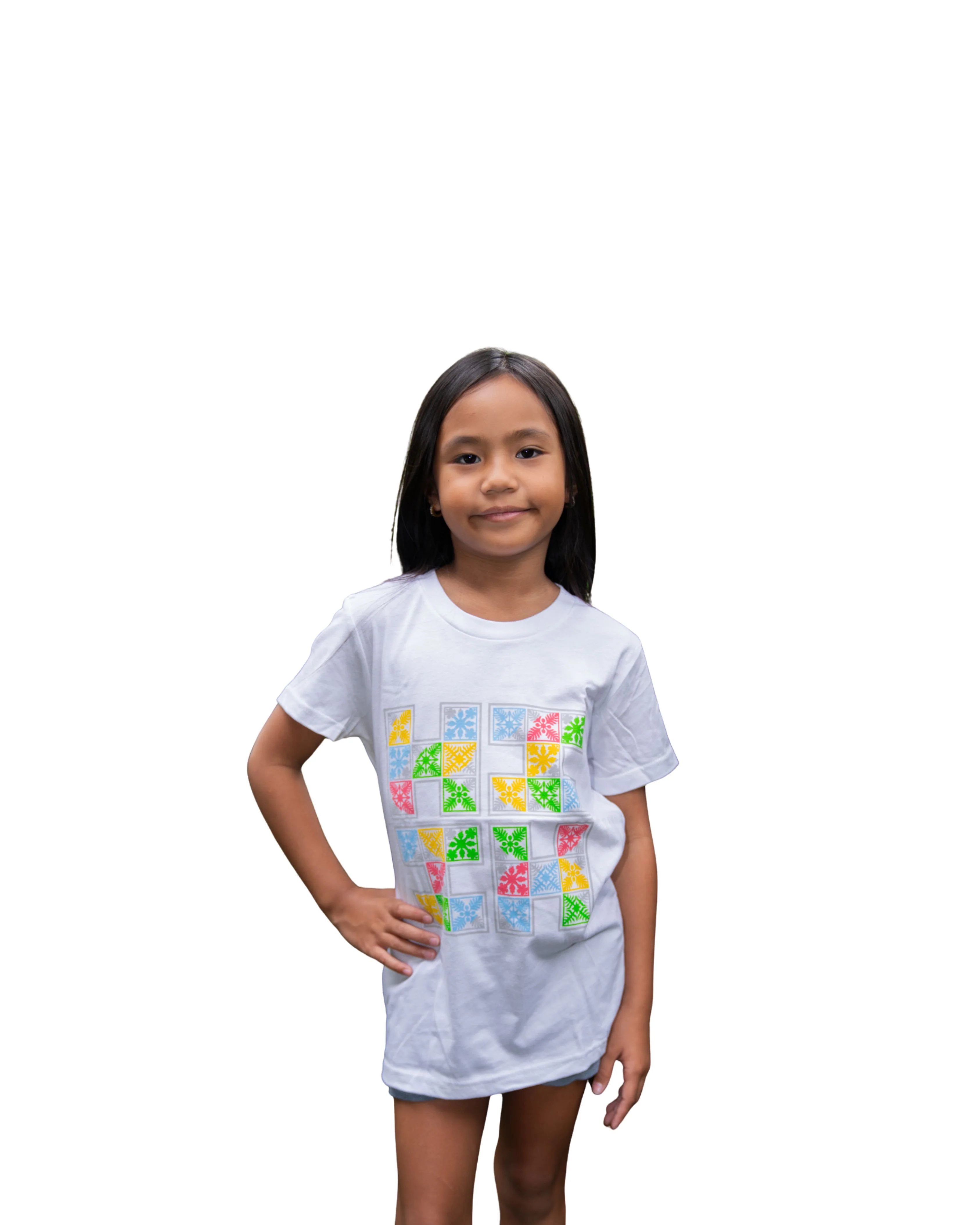 KEIKI QUILT LOGO WHITE T-SHIRT