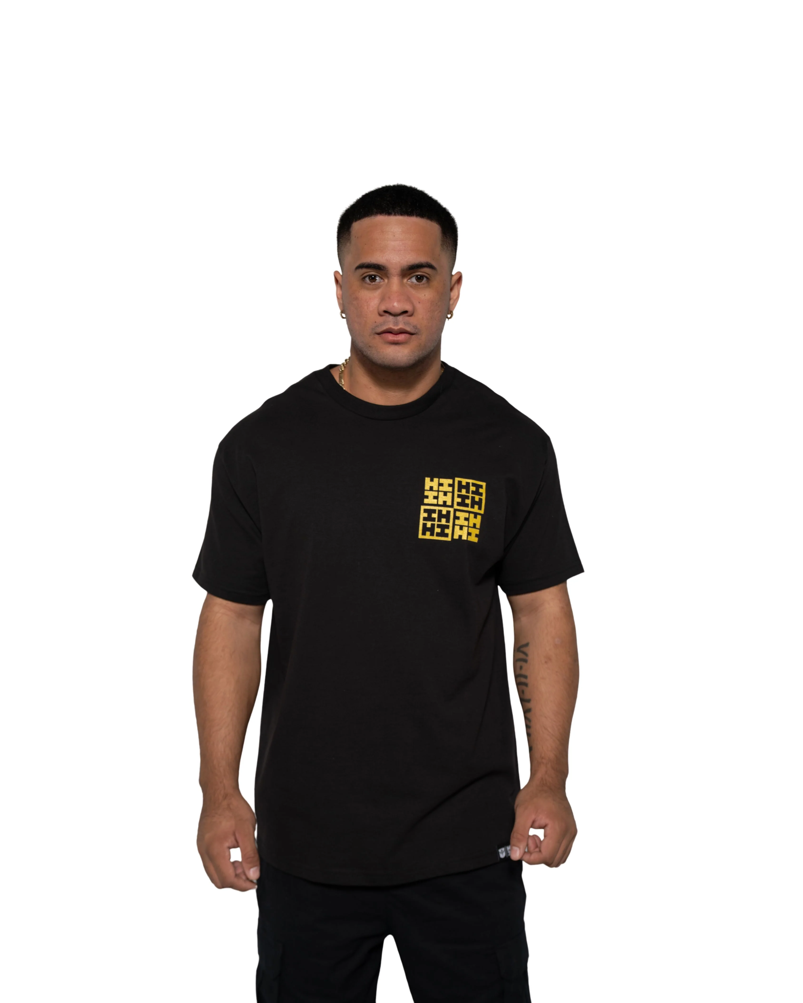 KING CHECKERED GOLD T-SHIRT - Image 2