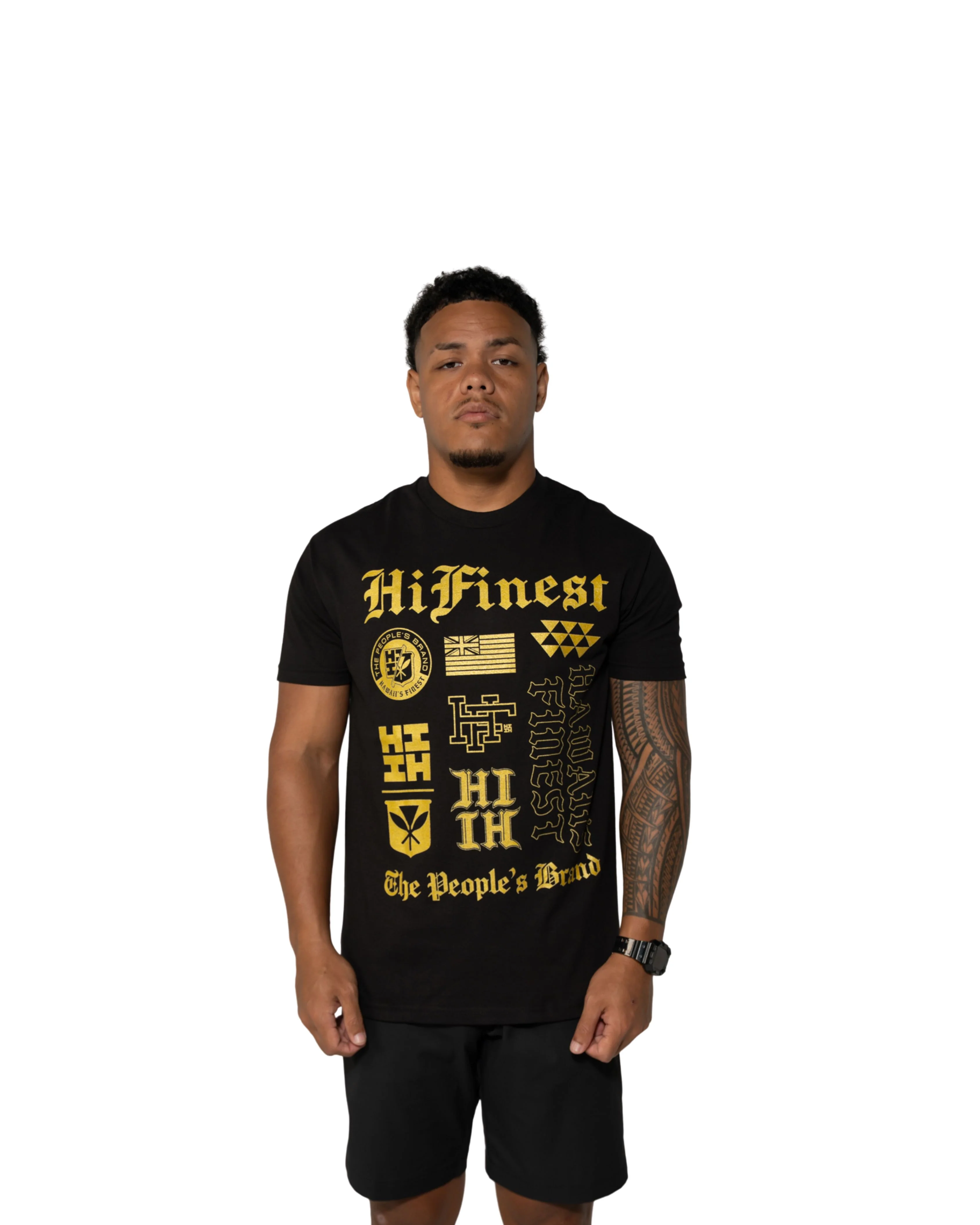 LOGO COLLAGE GOLD T-SHIRT