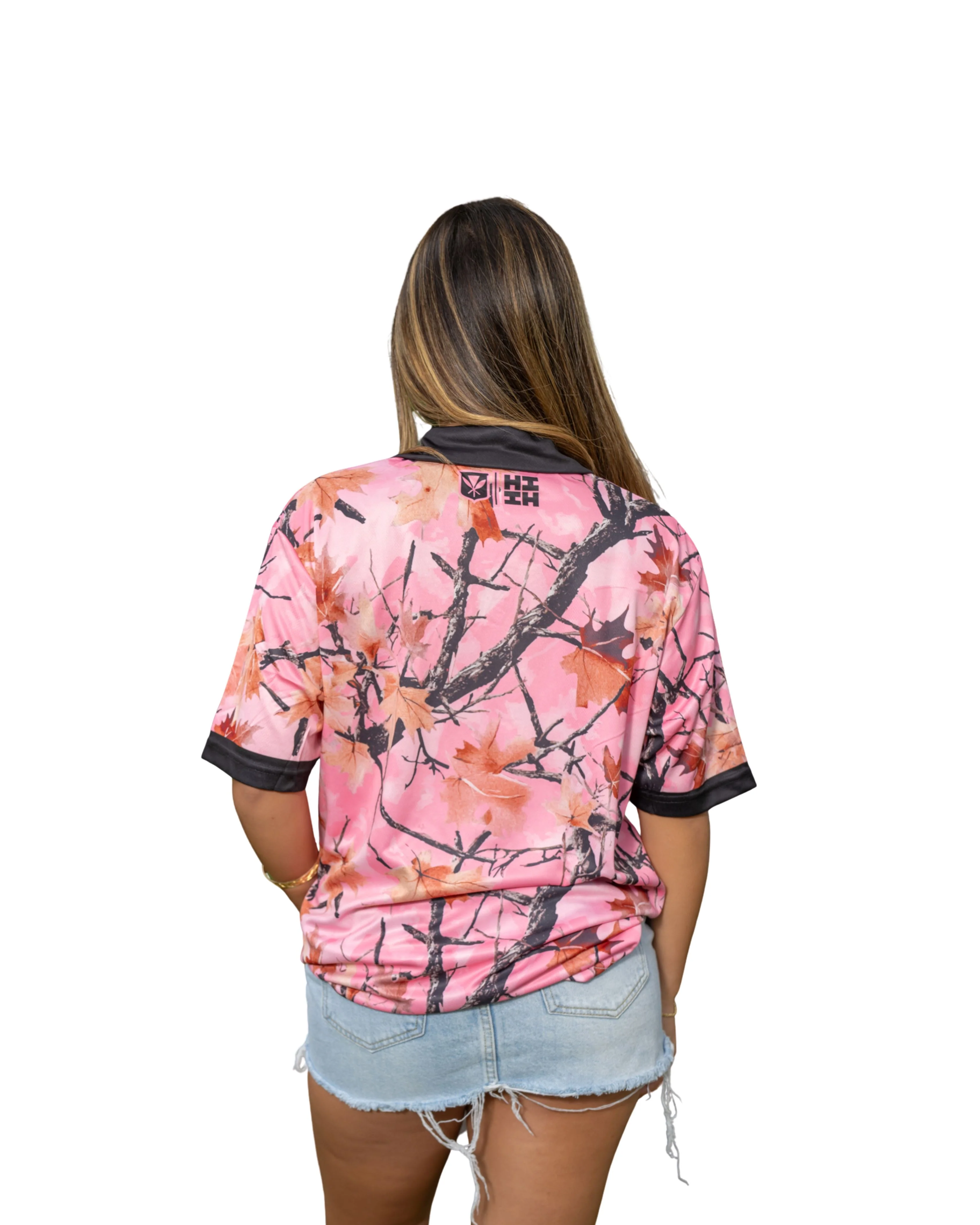PINK TREE CAMO GOLF SHIRT - Image 2