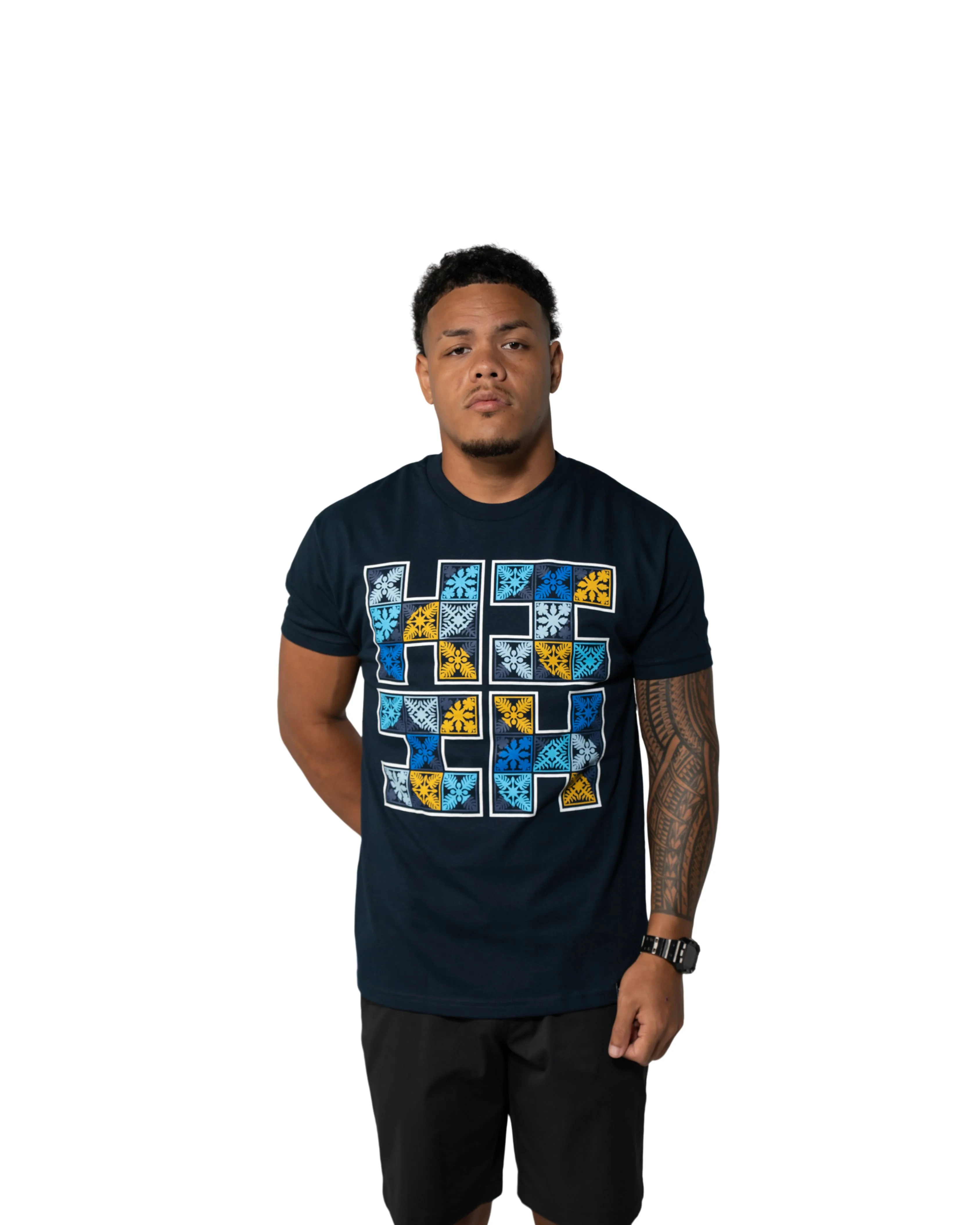 QUILT LOGO NAVY T-SHIRT