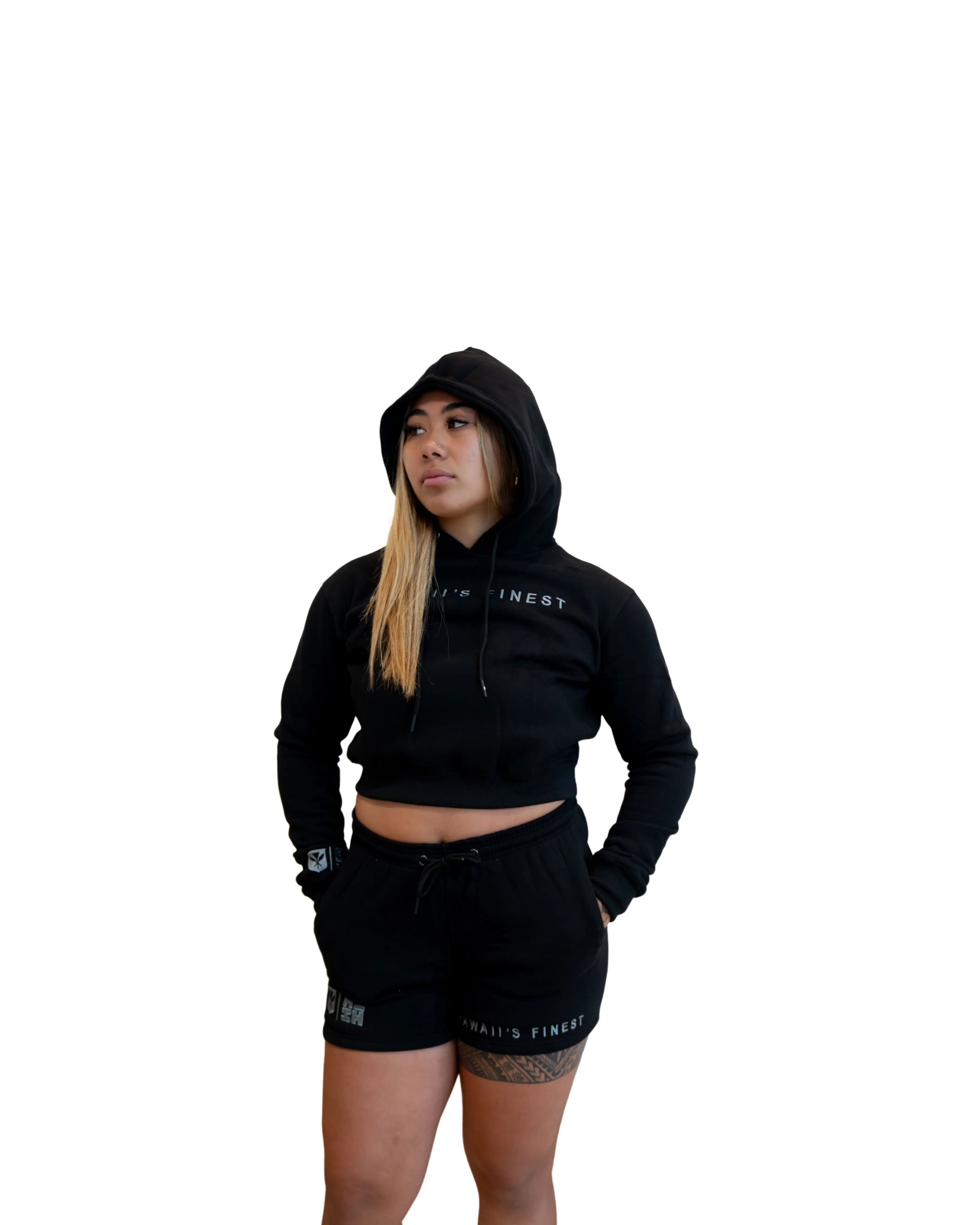 SIMPLE BLACK & GRAY WOMEN'S SHORTS - Image 5
