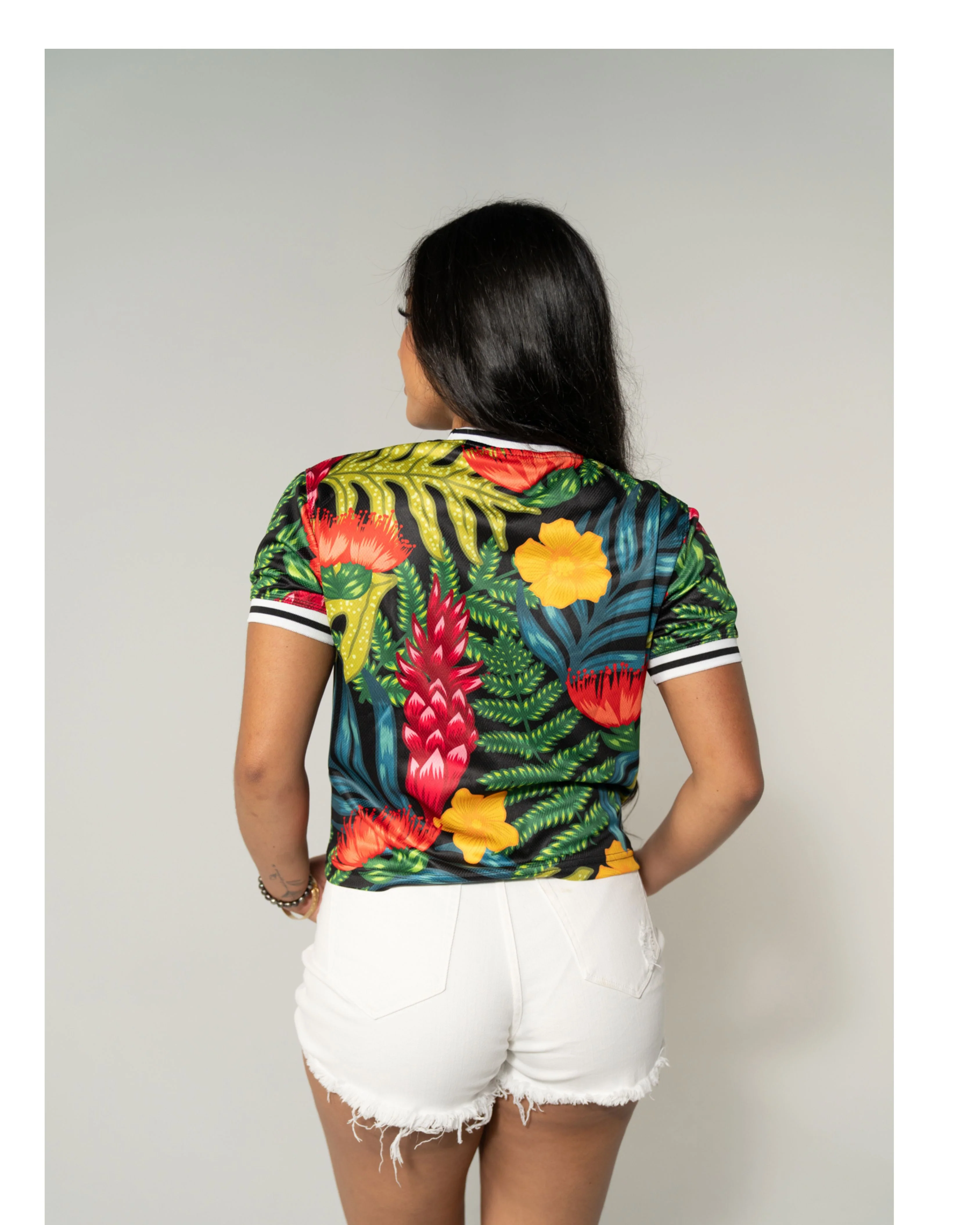 TROPICAL WOMEN'S CROP SOFTBALL JERSEY - Image 2