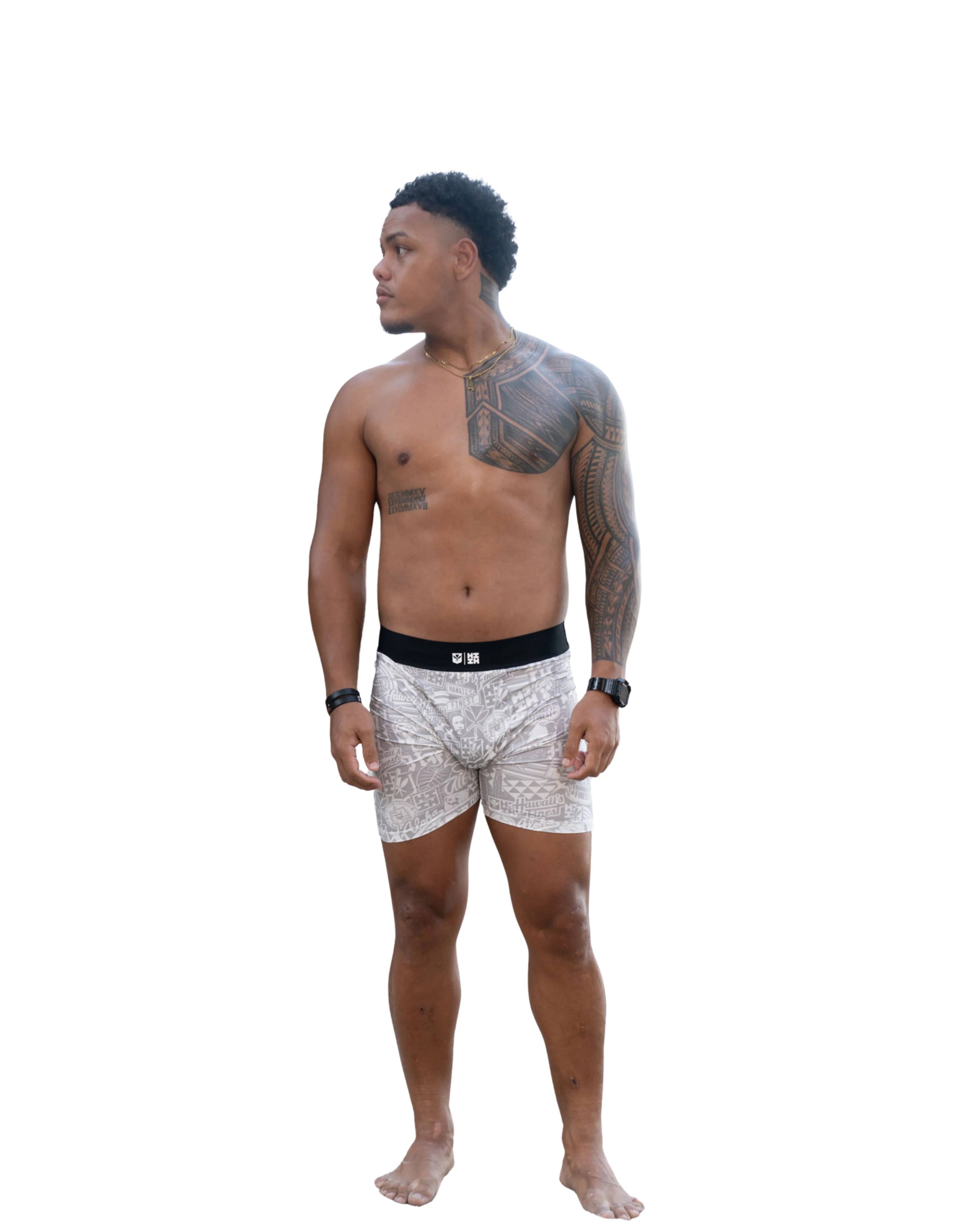 WHITE STICKERBOMB MEN'S BOXERS