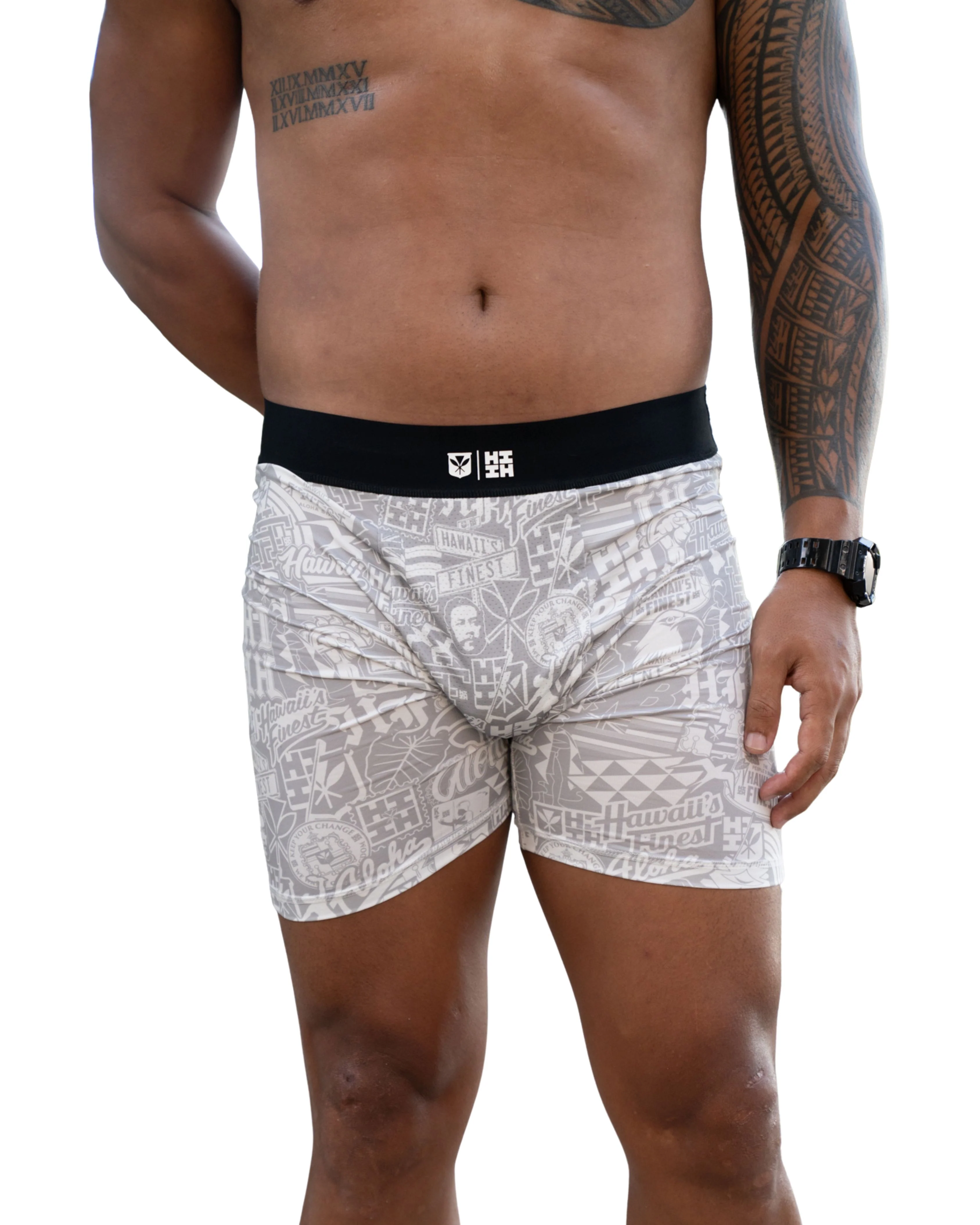 WHITE STICKERBOMB MEN'S BOXERS - Image 2