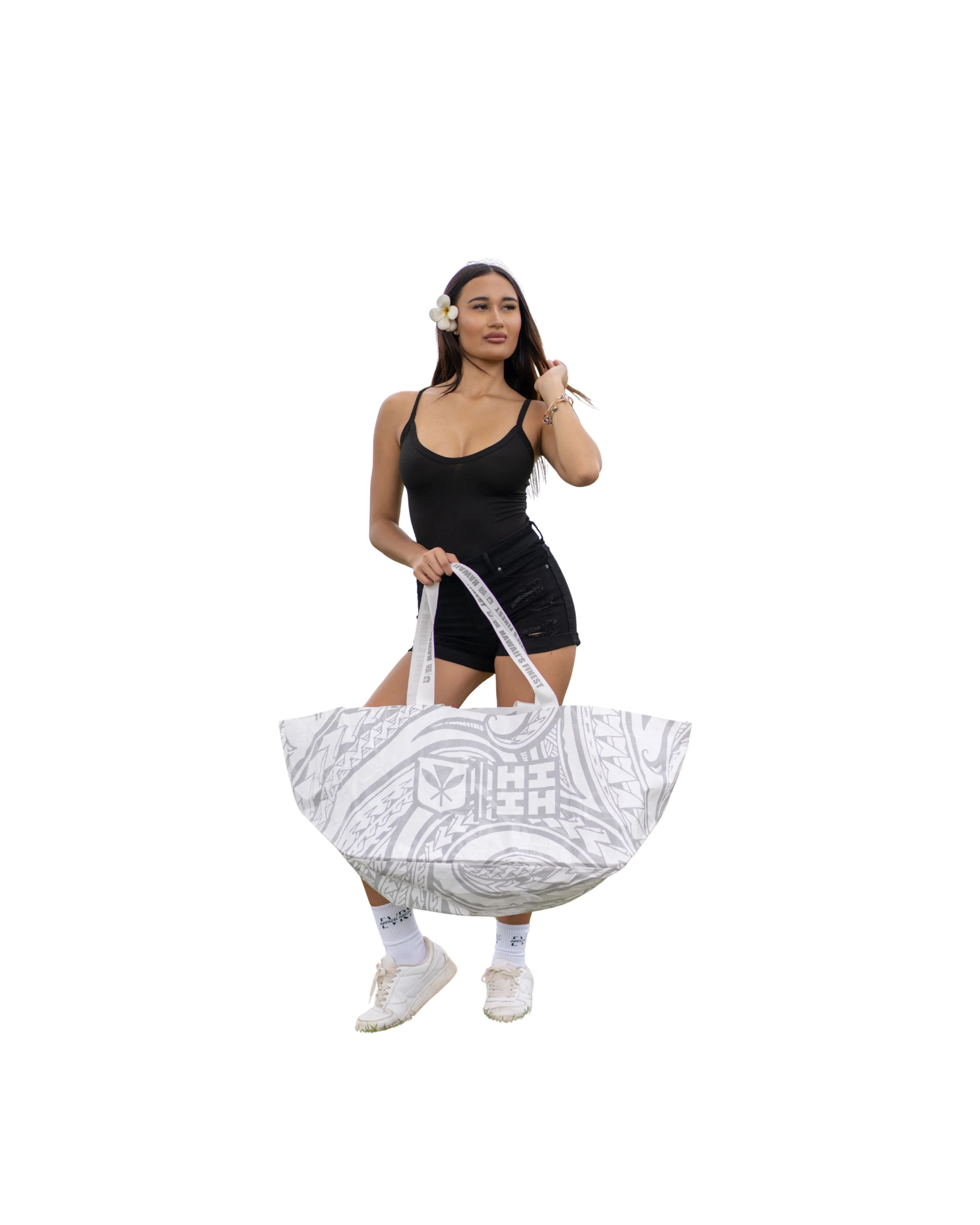 WHITE TRIBAL MOMONA BAG