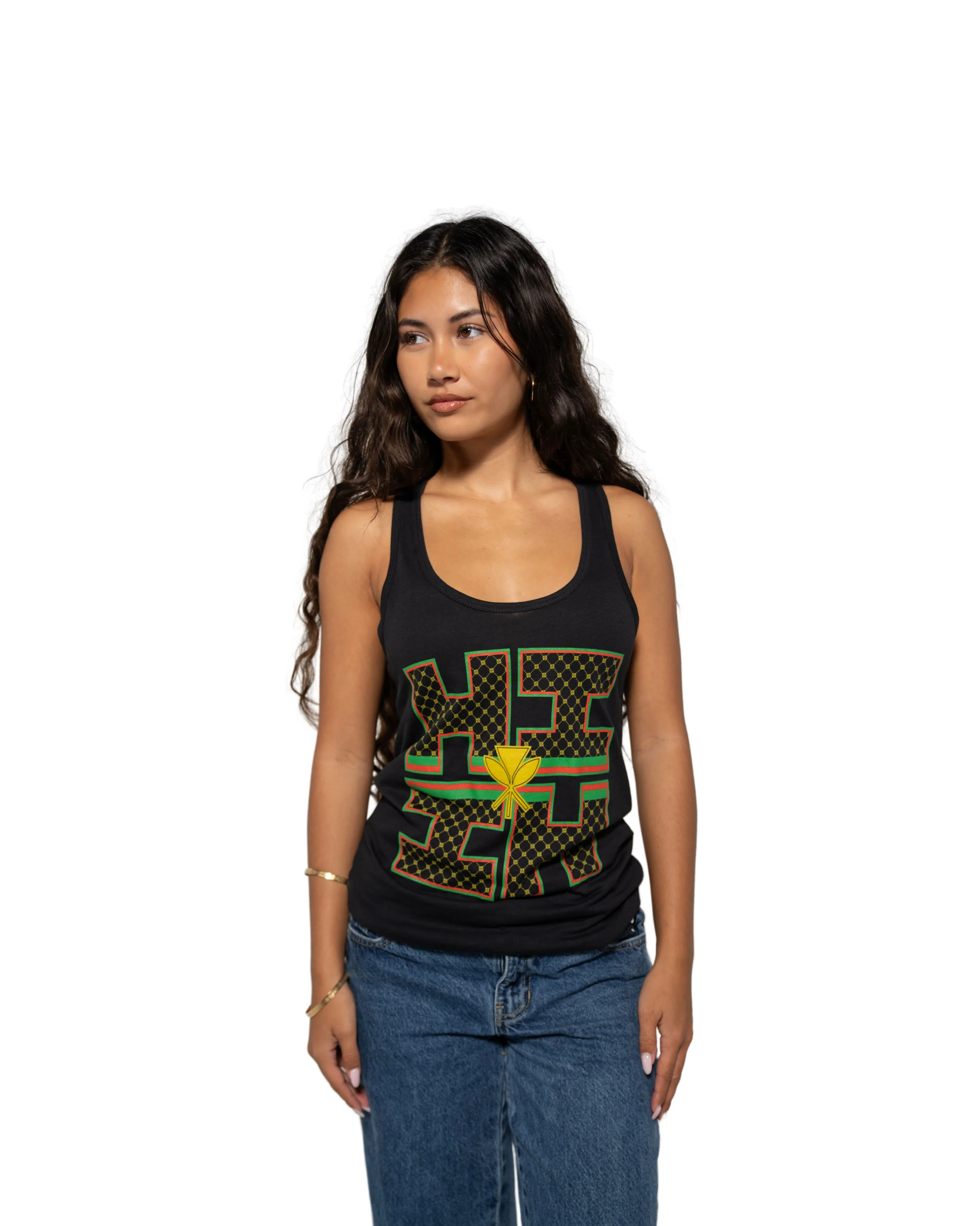 WOMEN'S DESIGNER LOGO RASTA TOP